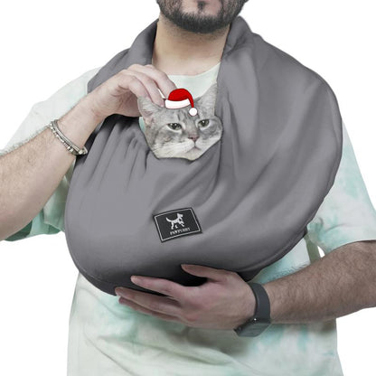 PAWPUBBY Cuddler Cat Sling Carrier for Pets – Soft Fleece Fabric, Fits Pets up to 25Lb, Cozy & Secure for Home Harness Collars Breathable Seat Covers