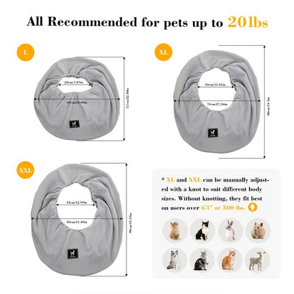 PAWPUBBY Cuddler Cat Sling Carrier for Pets – Soft Fleece Fabric, Fits Pets up to 25Lb, Cozy & Secure for Home Harness Collars Breathable Seat Covers
