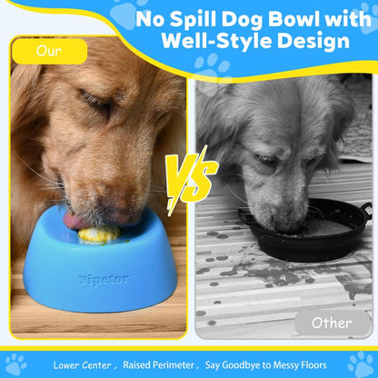 Yipetor Slow Feeder Dog Bowls for Liquid Treat, [Built-In Rolling Ball] No Spill Bone Broth Dog Licking Bowl, Multi-Purpose Puppy Yogurt Feeder Bowl for All Breeds Dietary Supplement/Post-Op Nutrition