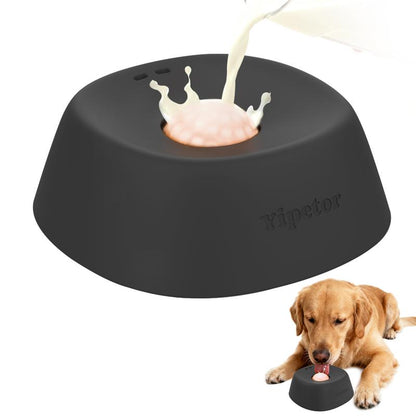 Yipetor Slow Feeder Dog Bowls for Liquid Treat, [Built-In Rolling Ball] No Spill Bone Broth Dog Licking Bowl, Multi-Purpose Puppy Yogurt Feeder Bowl for All Breeds Dietary Supplement/Post-Op Nutrition